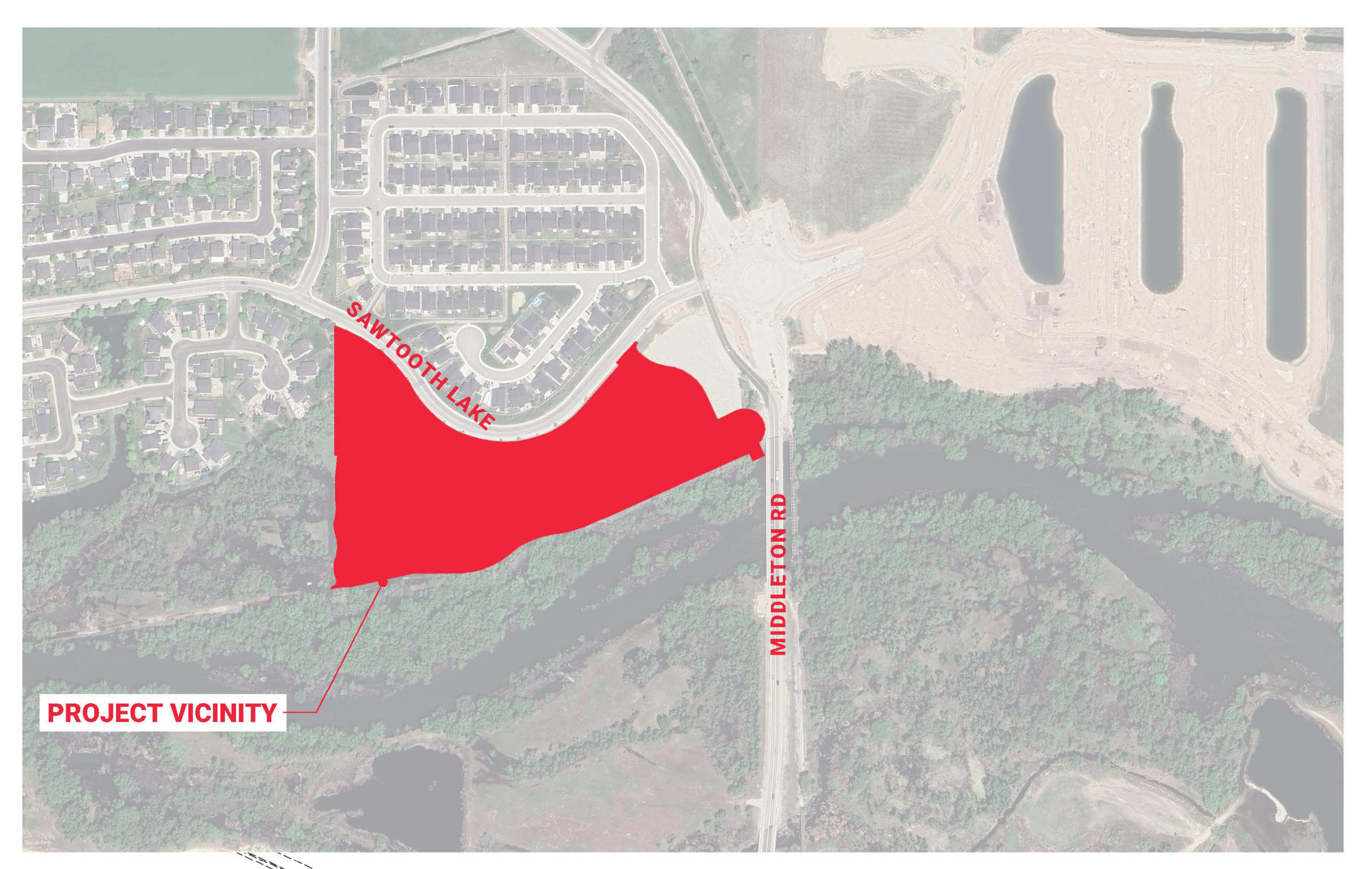 Vicinity reference from the July 2025 landscape plans highlighting the project near Middleton Road